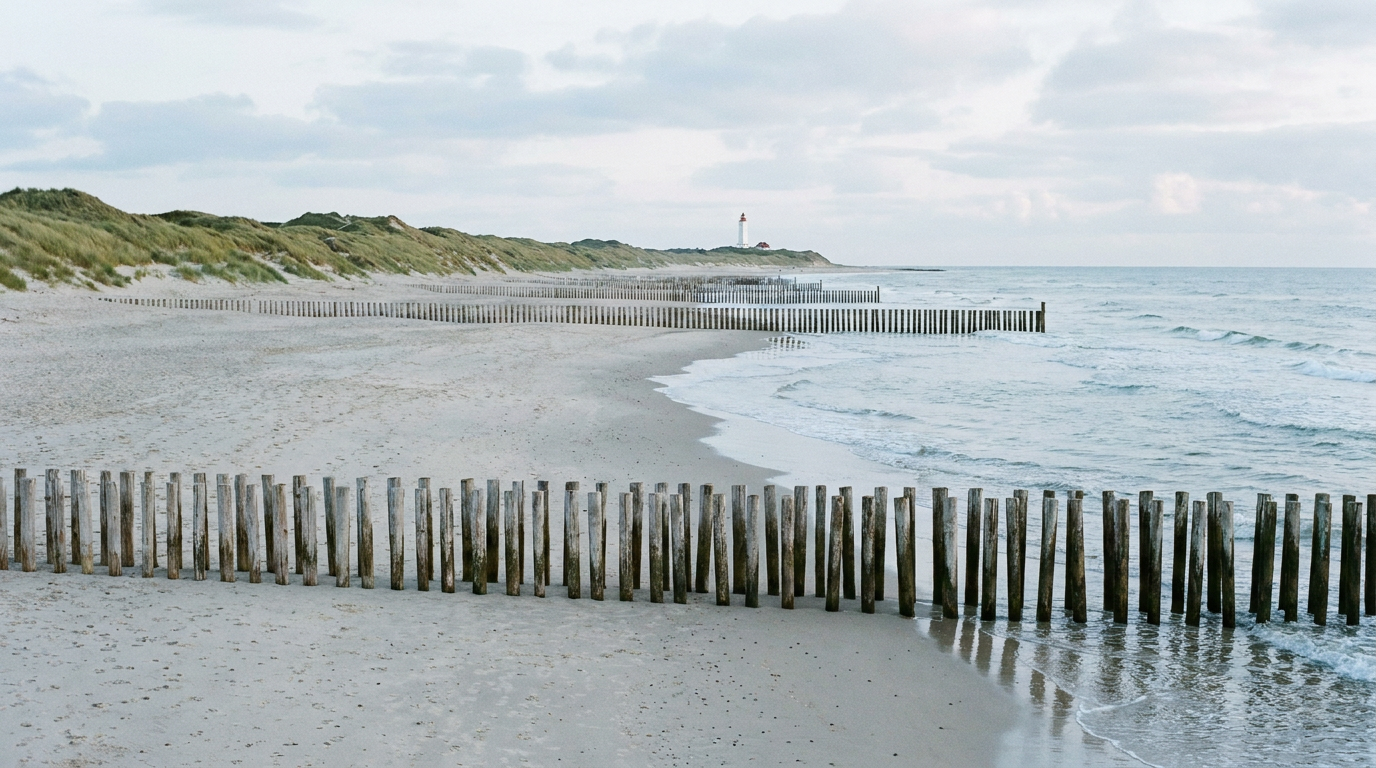 Wave on the beach at Blåvand