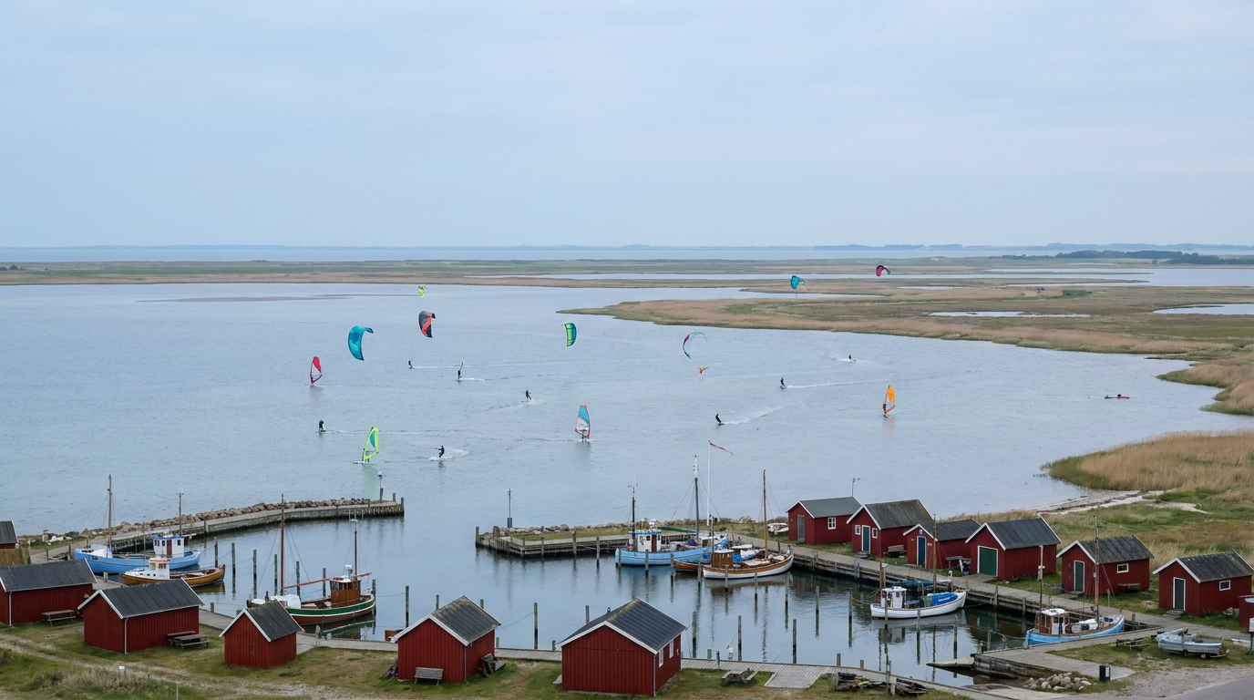 Harbour of Bork Havn on the Ringkøbing Fjord