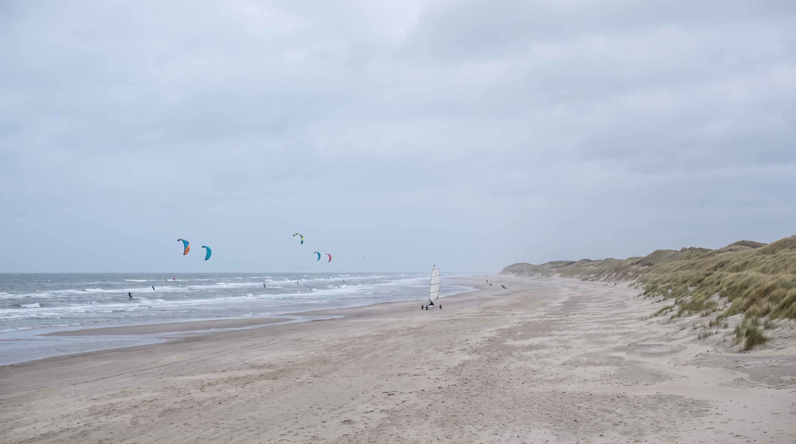 Wide beach on the island of Fanø