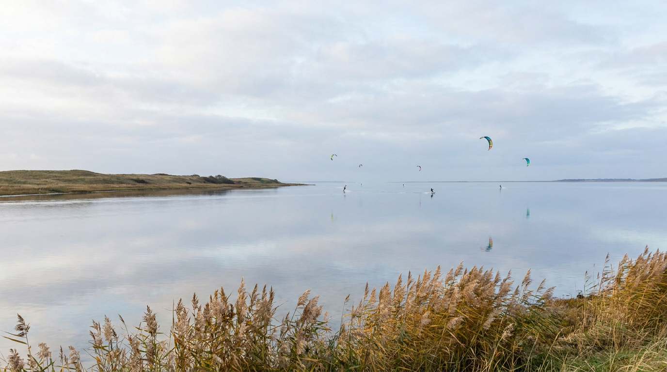 Shallow water on the Ringkøbing Fjord near Kloster