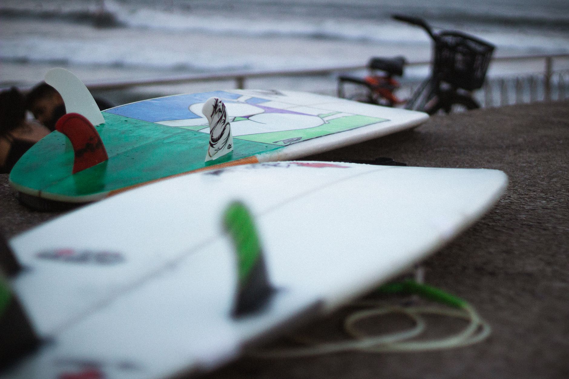 Watersports gear on the beach