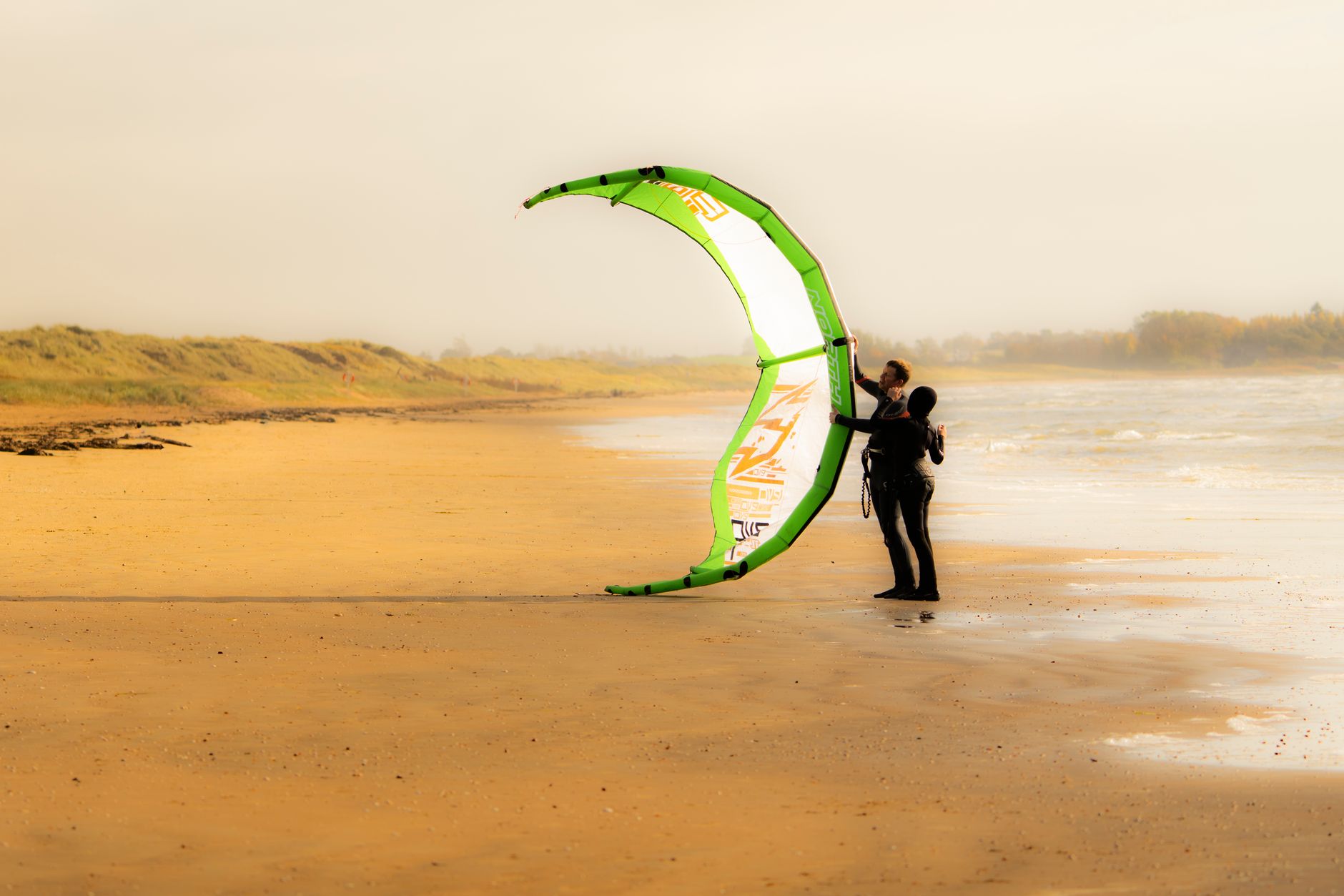 Kite am Sandstrand