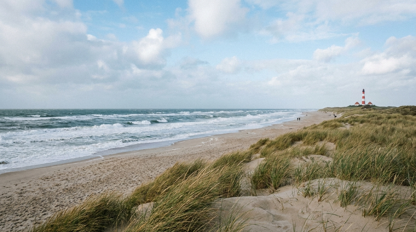 Sylt , waves and wind on the North Sea