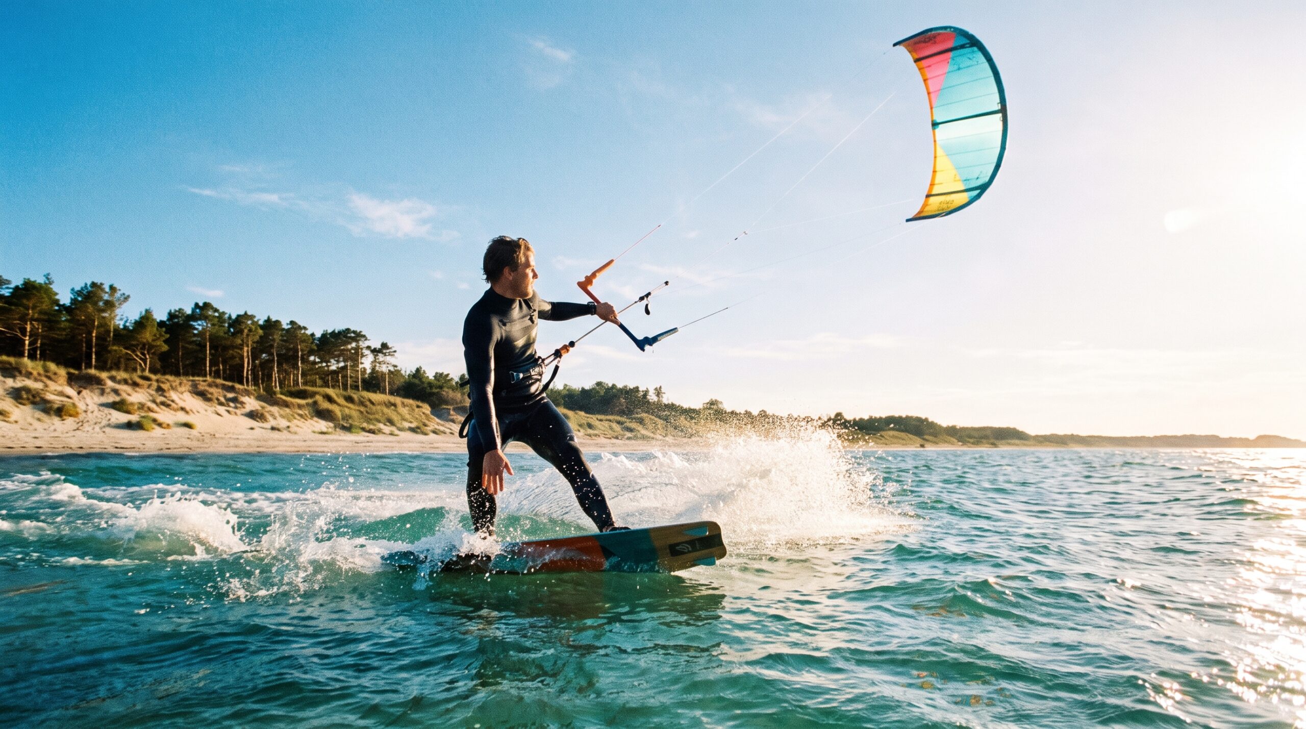 Wasserstart beim Kitesurfen lernen: Schritt für Schritt
