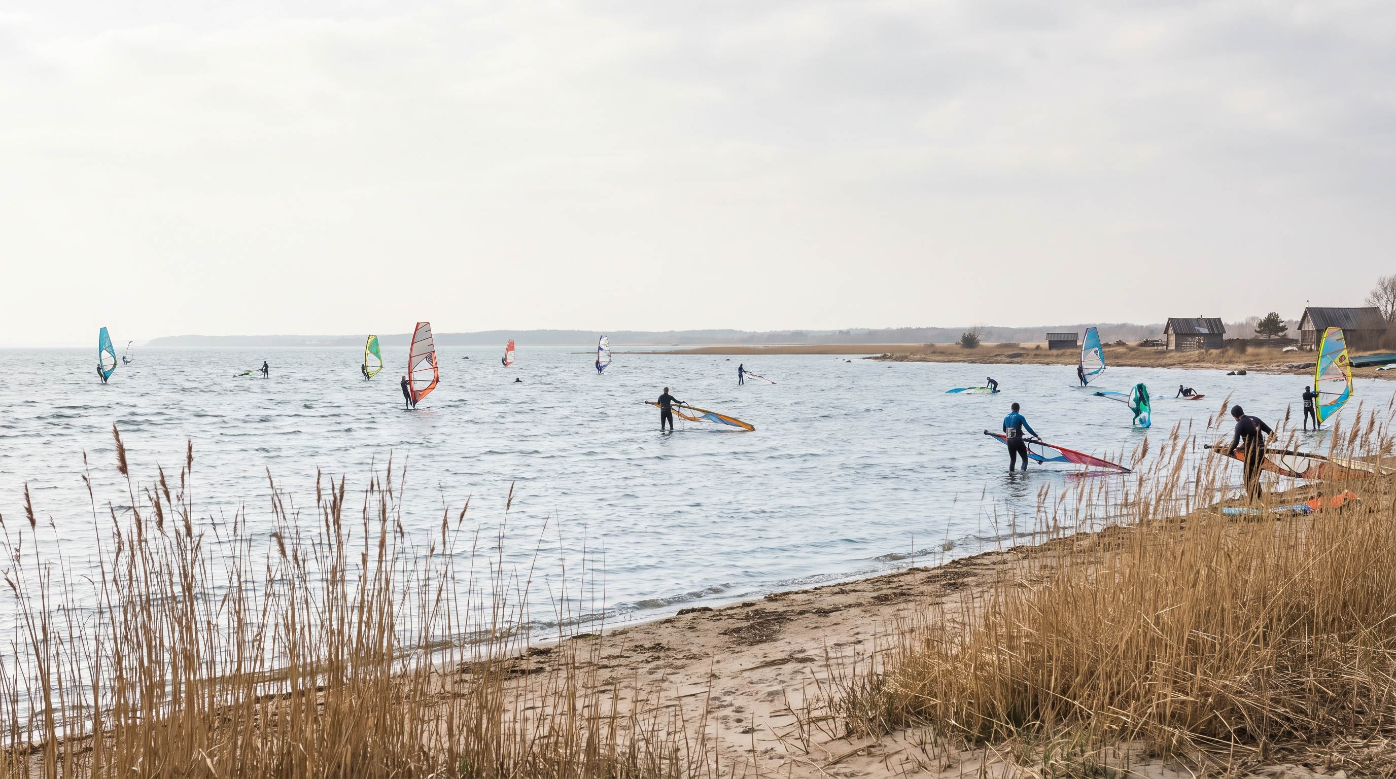 Shallow Baltic Sea bay in Estonia near Pärnu
