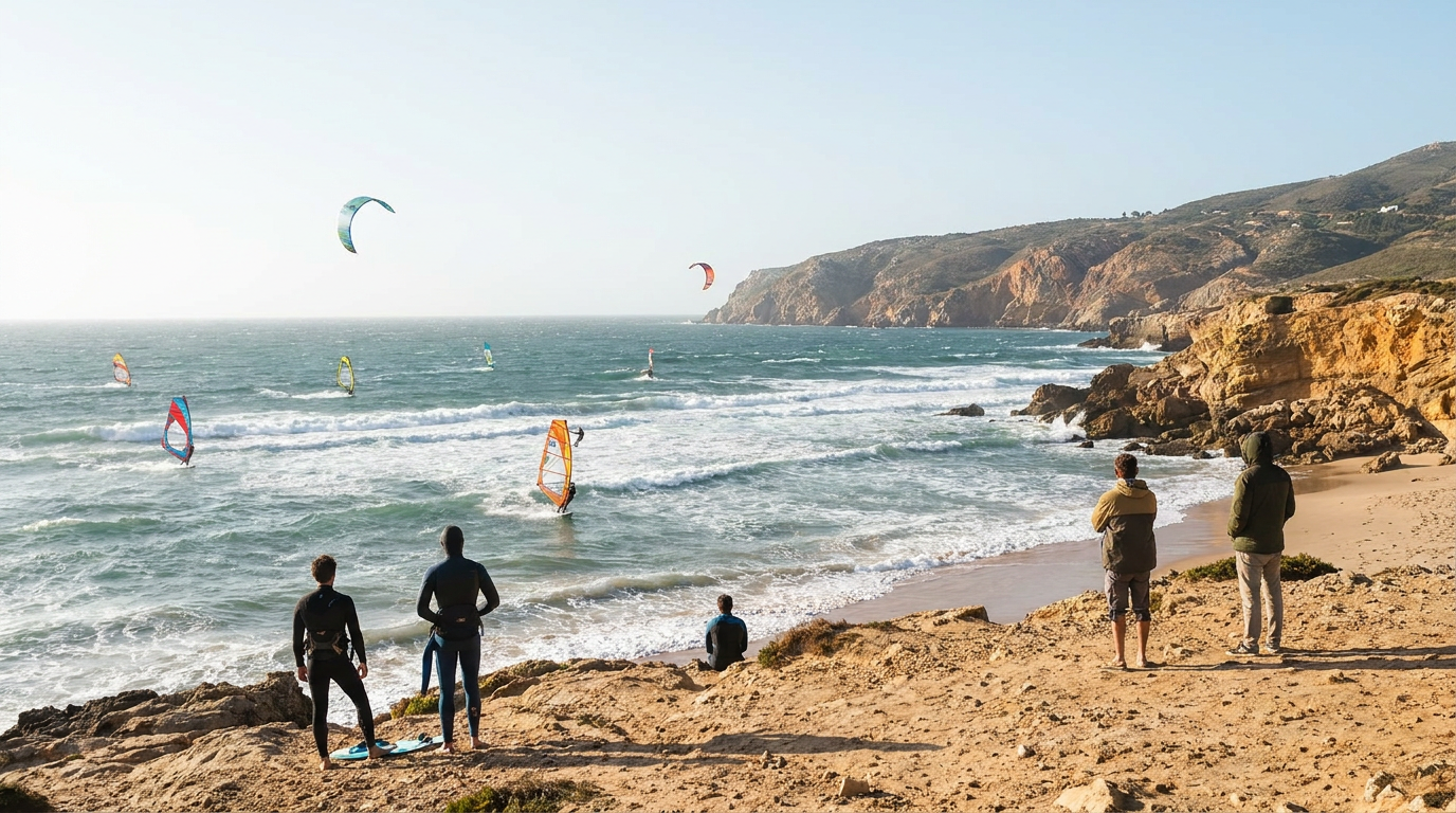 Portugal , Atlantic wind and waves